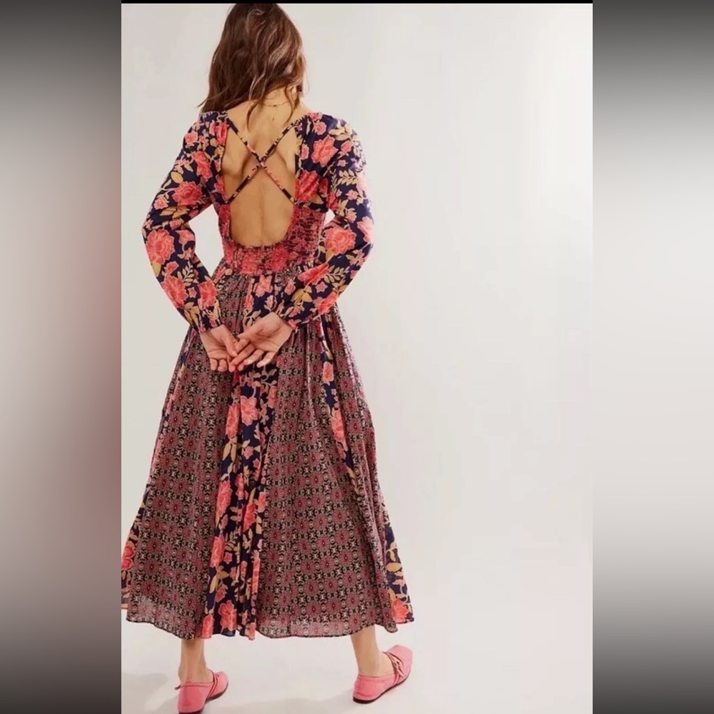 Free People A New Way Maxi Dress Floral Size XS